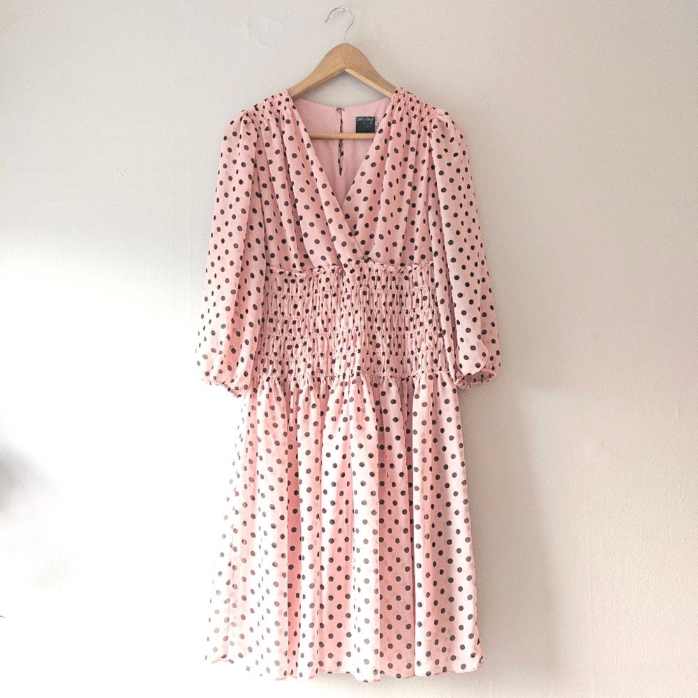 Gabby Skye Pink Chiffon Dress
